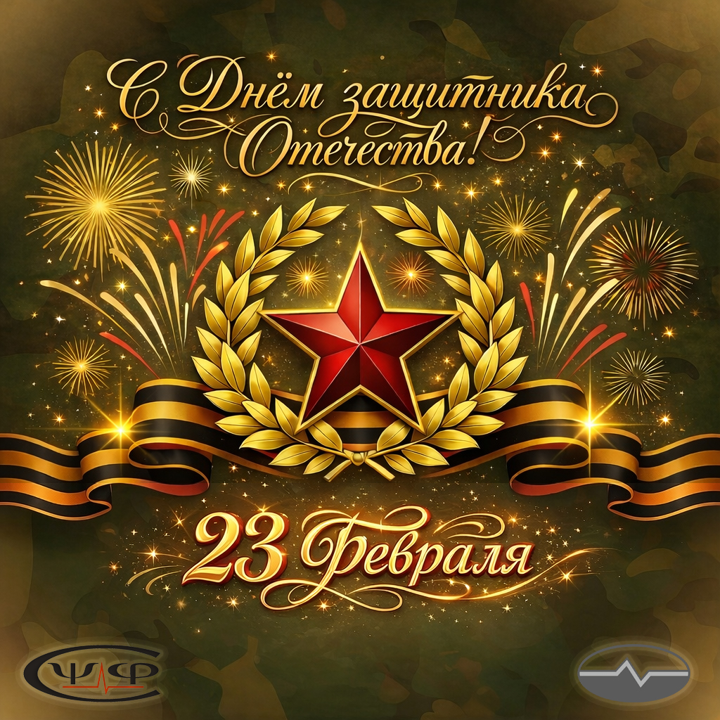 Поздравительная открытка Поликониус и НШДЛ с Днём защитника отечества, 23 февраля