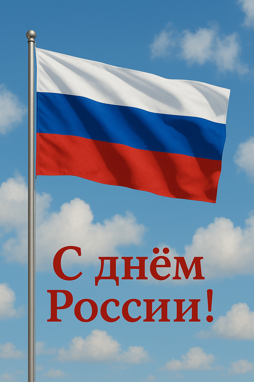 Открытка с Днём России 12 июня Открытка с Днём России 12 июня